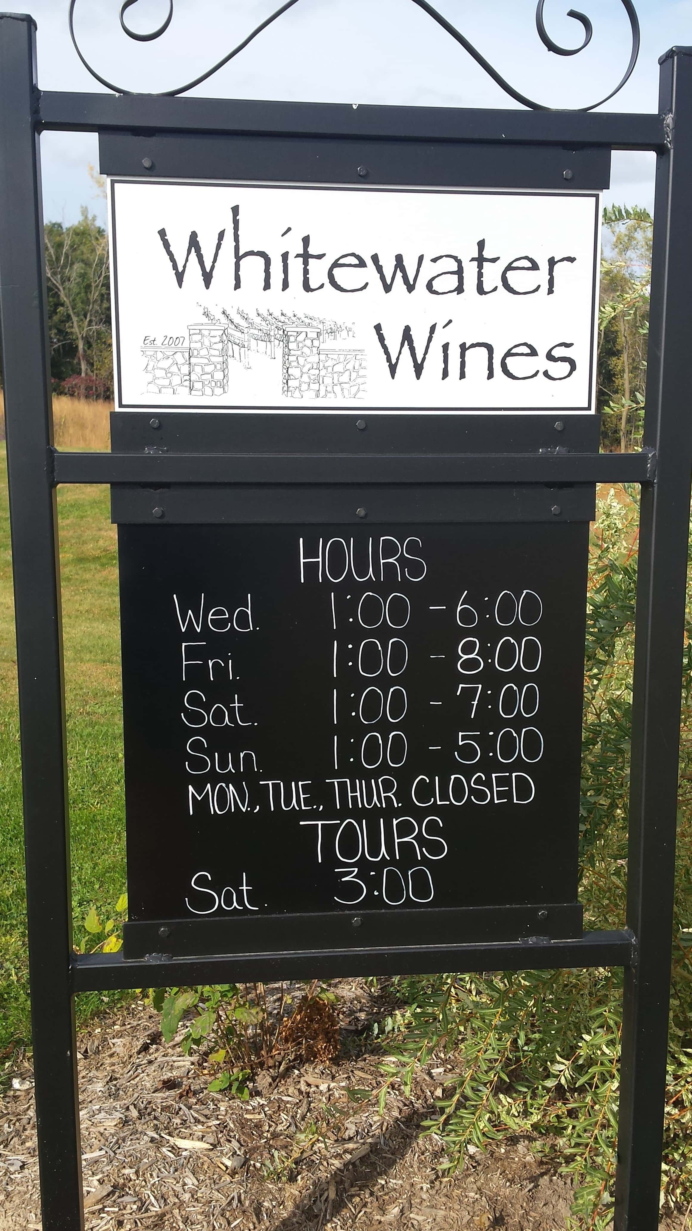 Hours at Whitewater Wines
