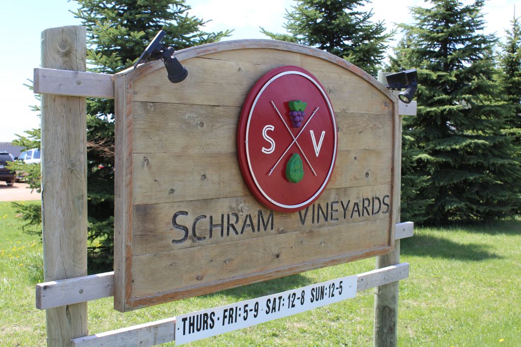 Schram Vineyard And Brewery Sign