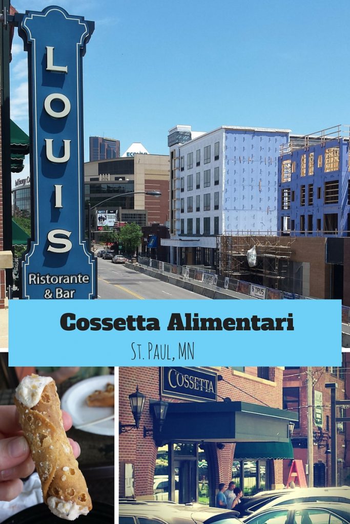 Looking for food near the Xcel Center or the Science Museum. Try Cossetta's Old World Italian in St. Paul. They have the Best Cannolis! 