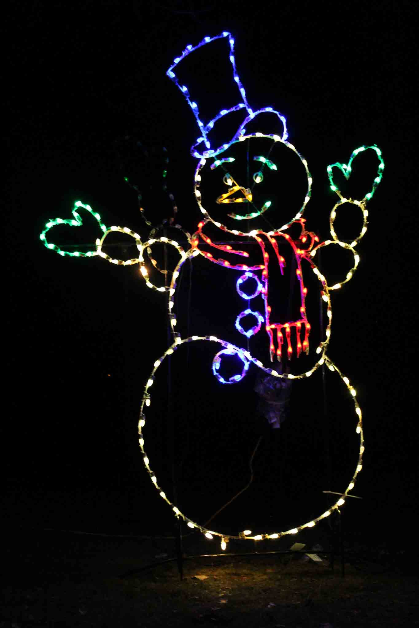 Holiday Lights in the Park Snowman