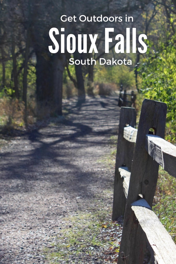 Hiking around Sioux Falls. They have plenty to do all year round.