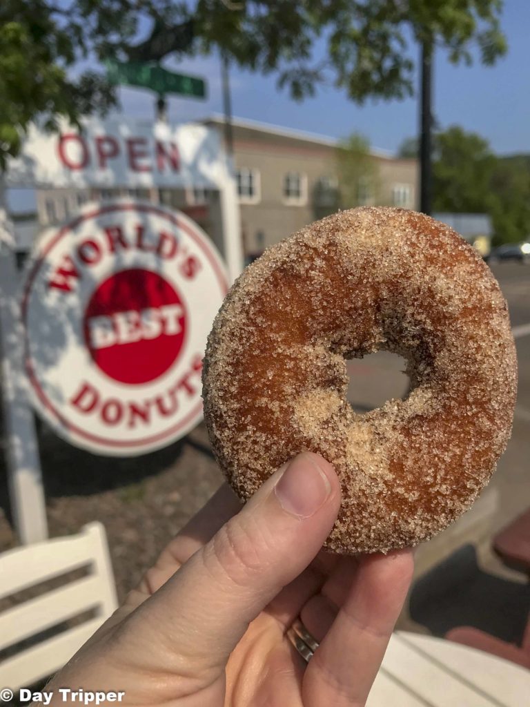 The Best Part of the North Shore is World's Best Donuts in Grand Marais. You haven't lived until you try their cake donuts. Minnesota | Duluth | Food Tour | Northern MN