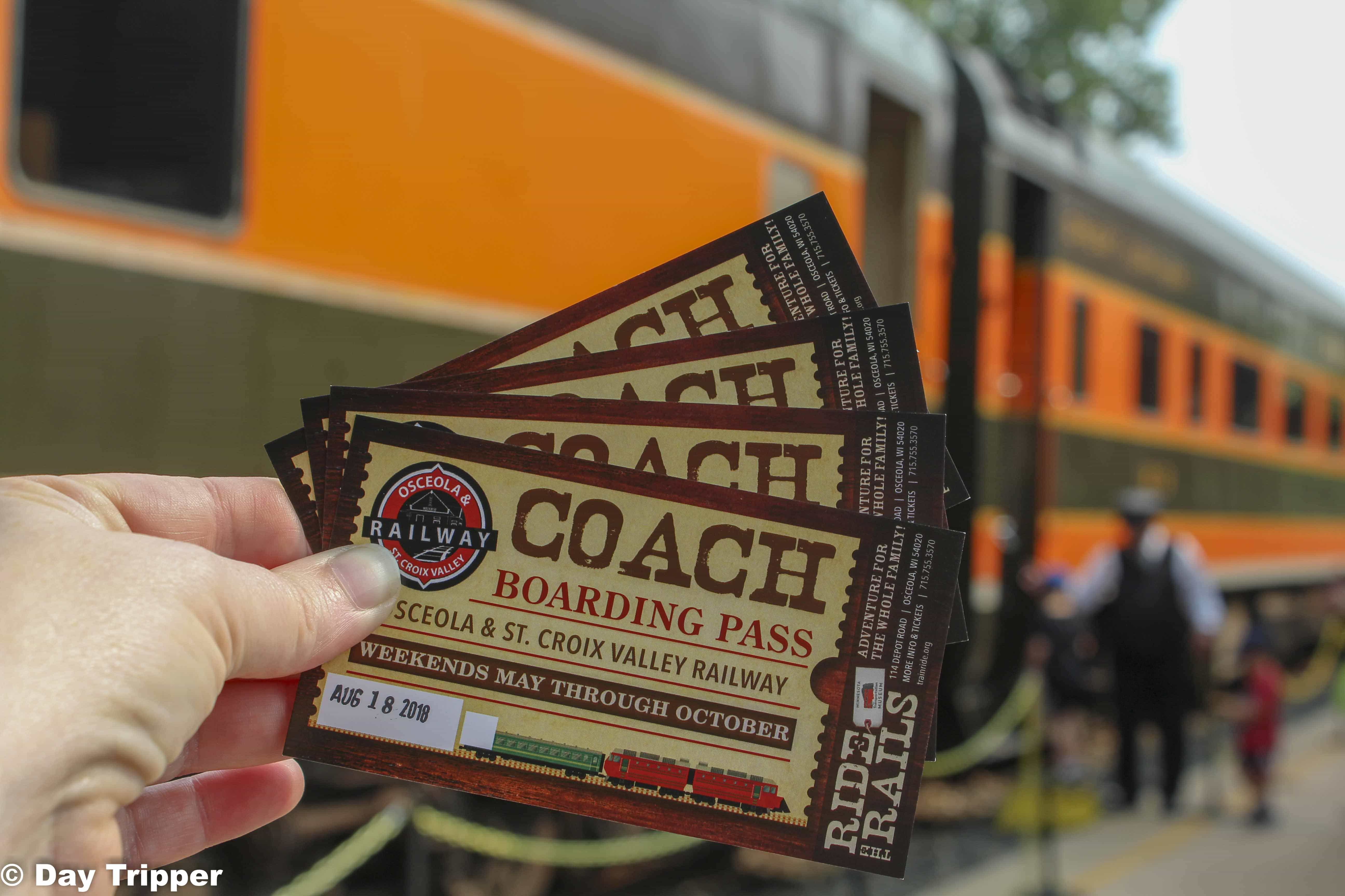Tickets to the Osceola and St. Croix Valley Railway
