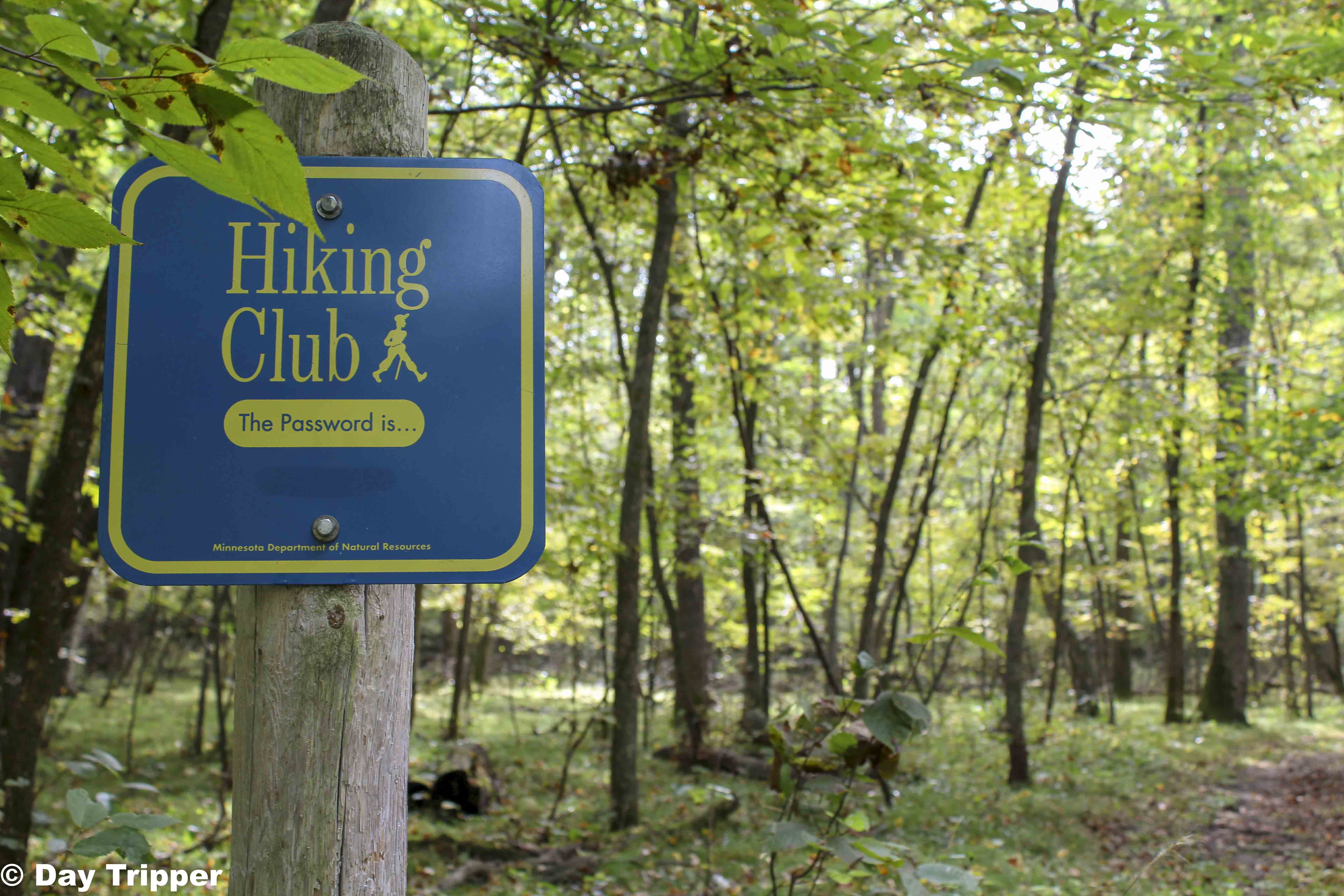 Lake Carlos State Park Hiking Club Sign