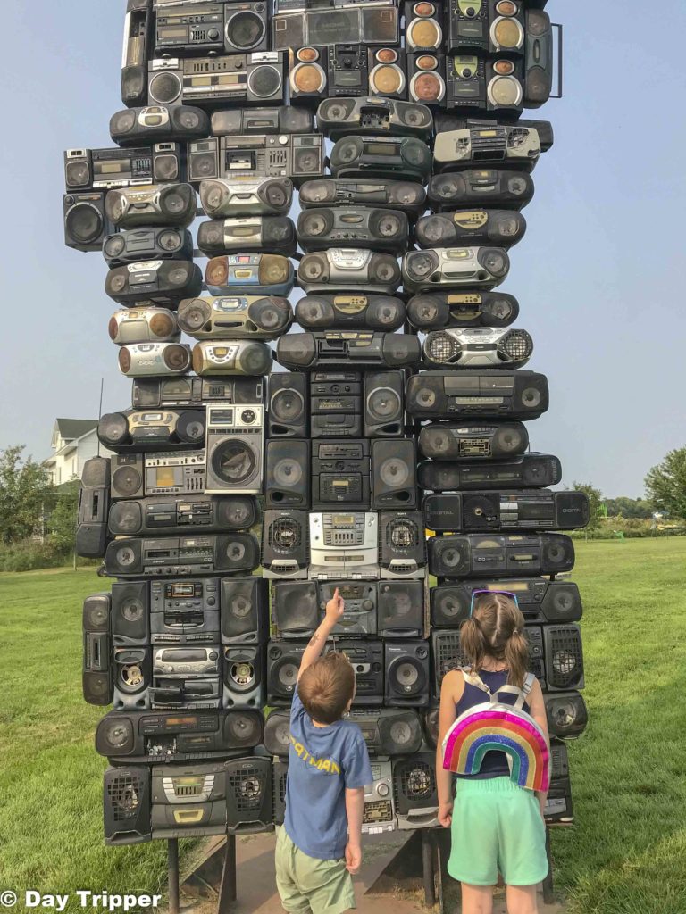 Recycling old items at Fanconia Sculpture Park