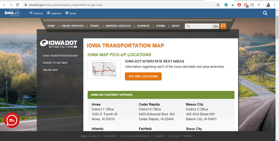 Iowa map locations