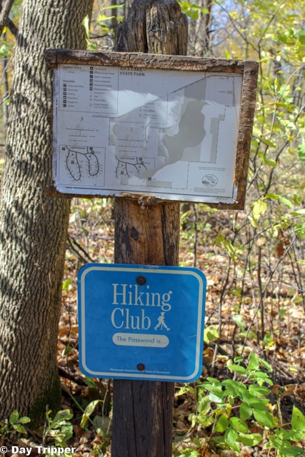 Rice Lake State Park Hiking Club Sign