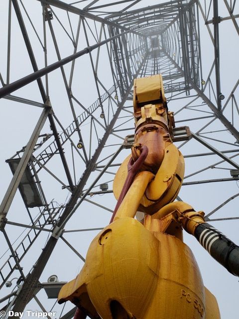 Crane on an oil rig