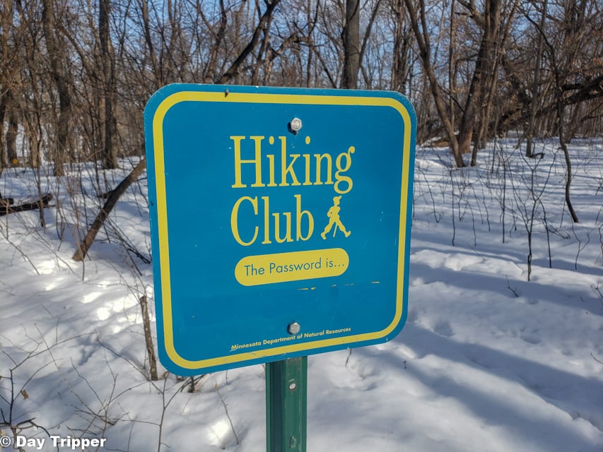 Sakatah Lake State Park Hiking Club Sign