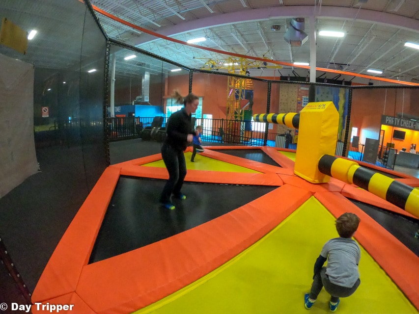 The Wipeout Sweeper Bar at Urban Air Adventure Park in Plymouth