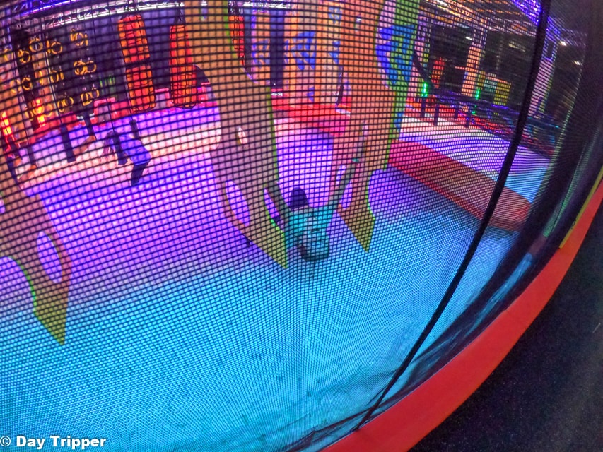 Hanging from the obstacle course