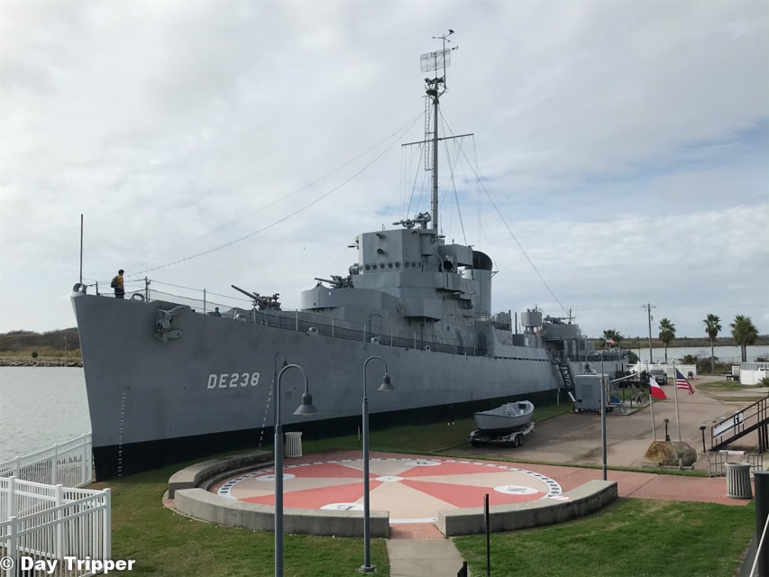 The USS Stewart Destroyer in Seawolf Park in Galveston TX