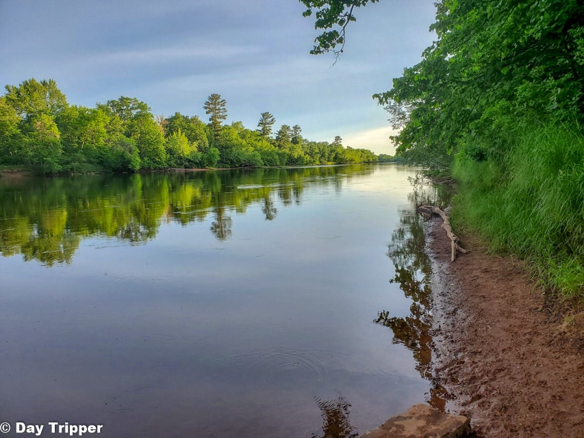 The banks of the St Croix River at the State Park