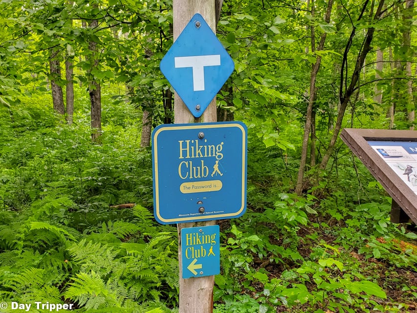 Hiking Club Password at Father Hennepin State Park