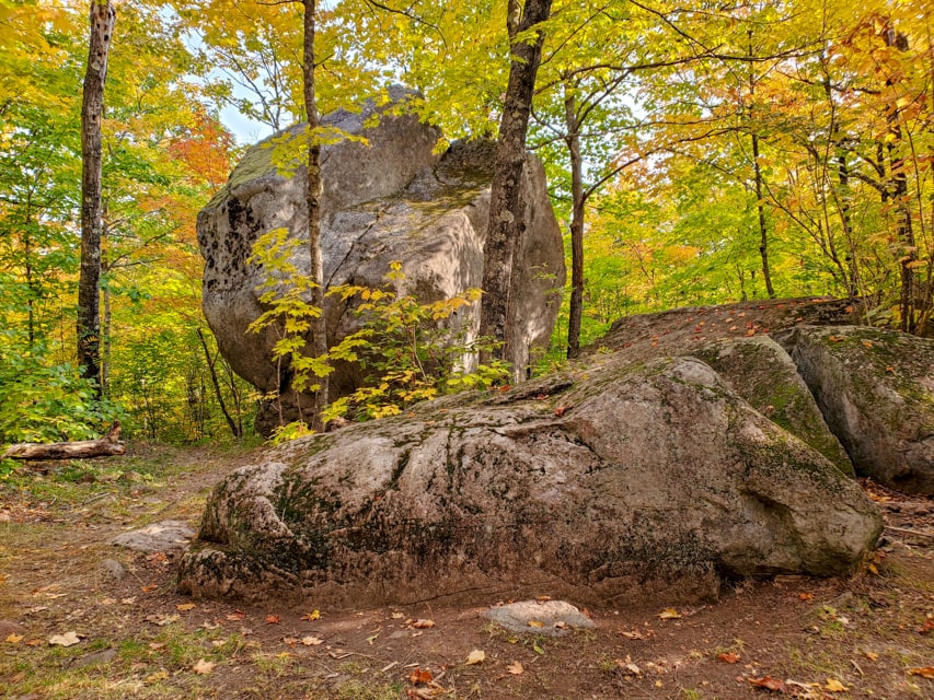 Glacial Erratic on the Superior Hiking Trail