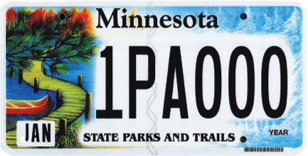 MN State Parks and Trail license plate