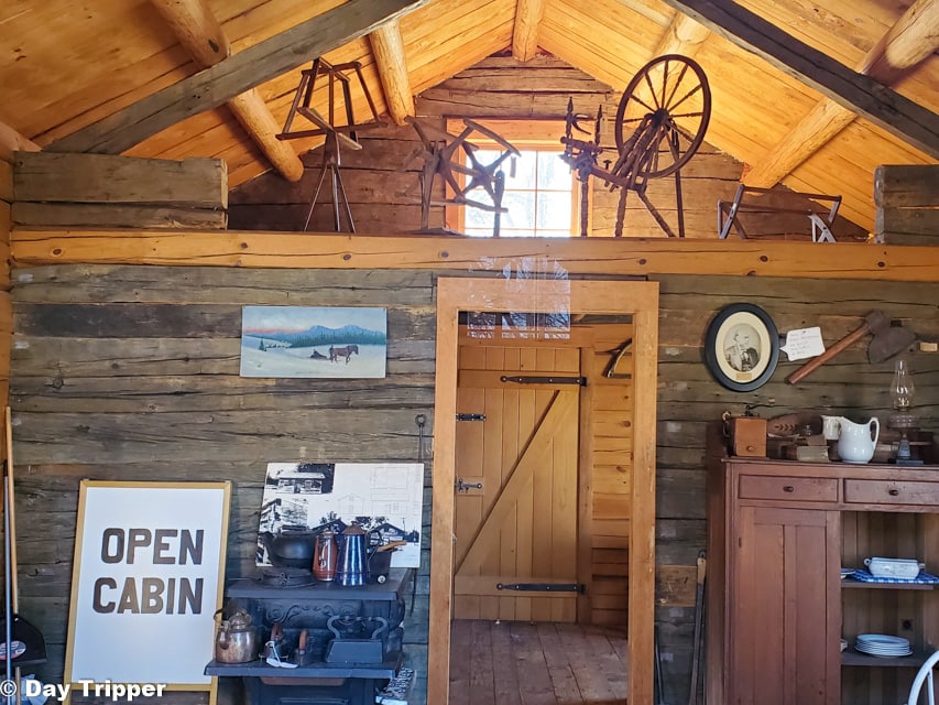 Inside early settlers cabin