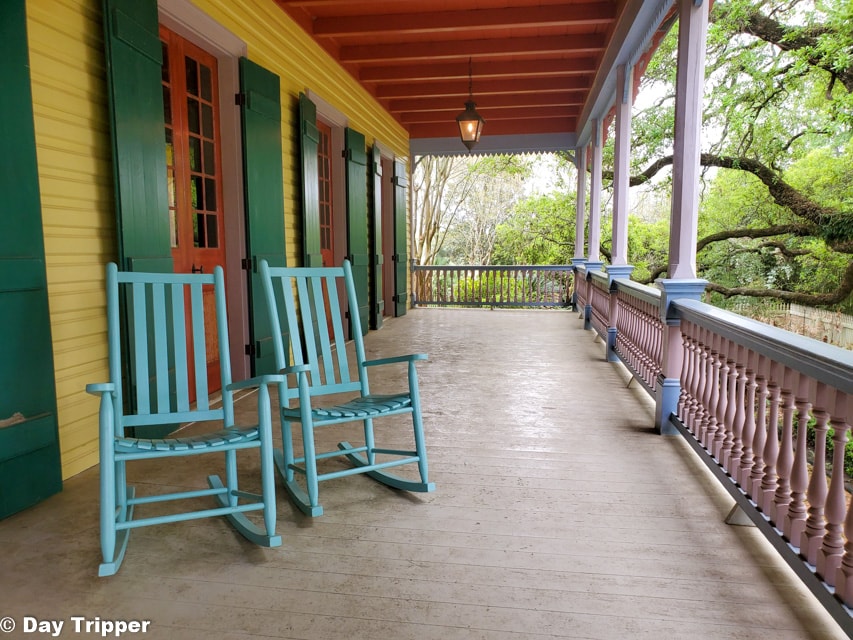 Front porch of the laura plantation