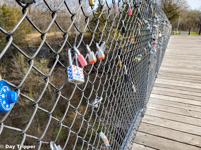 Locks on bridge