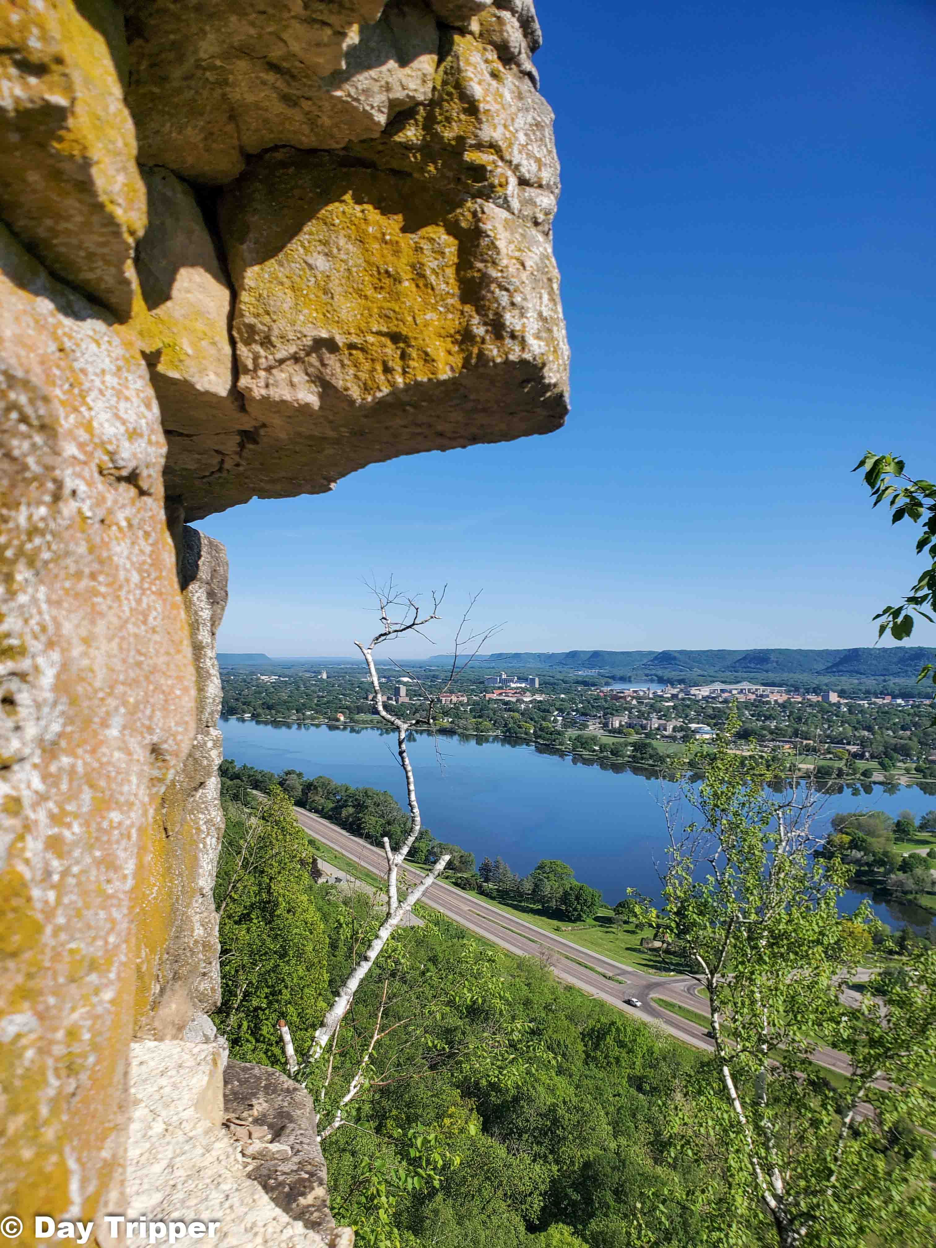 View of Winona from Sugar Loaf Bluff
