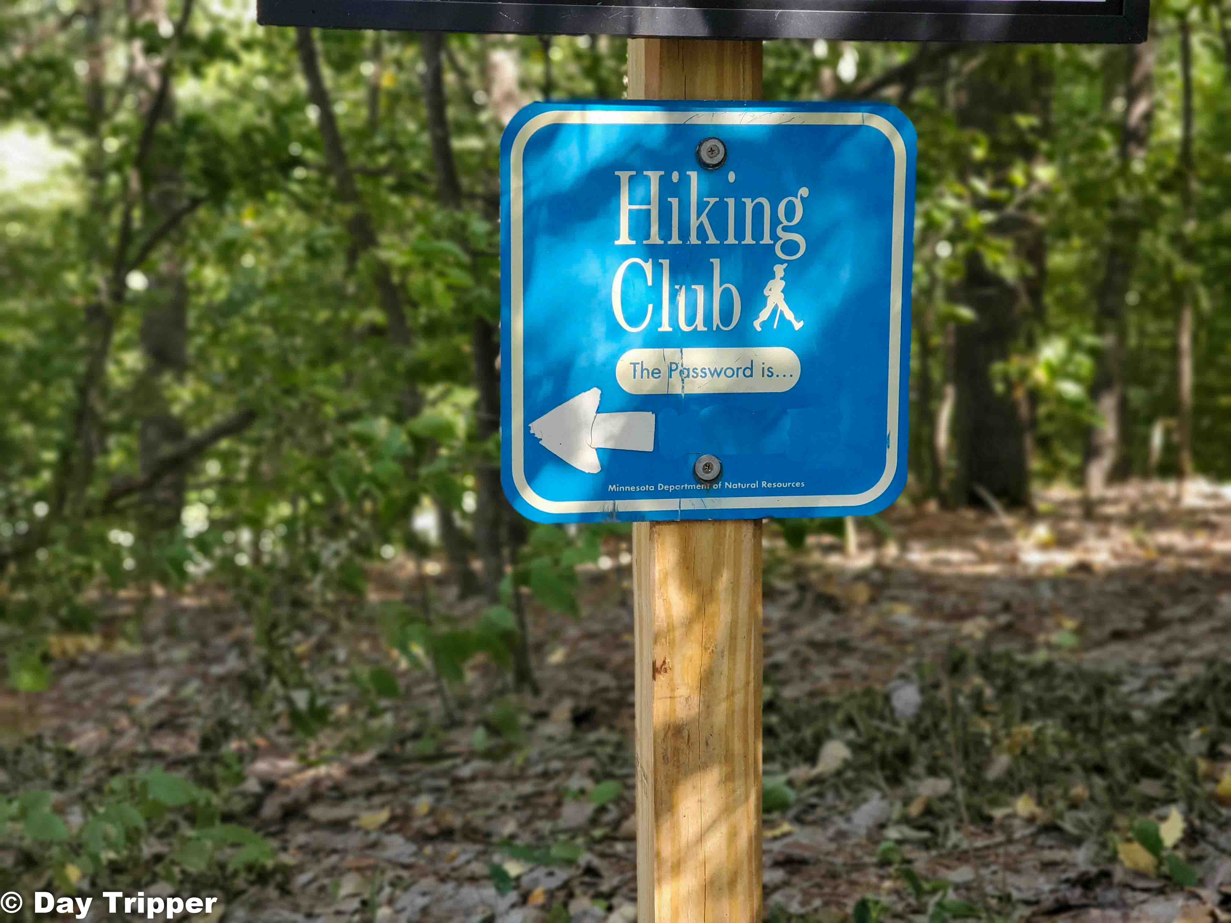 Hiking Club Password at Crow Wing State Park