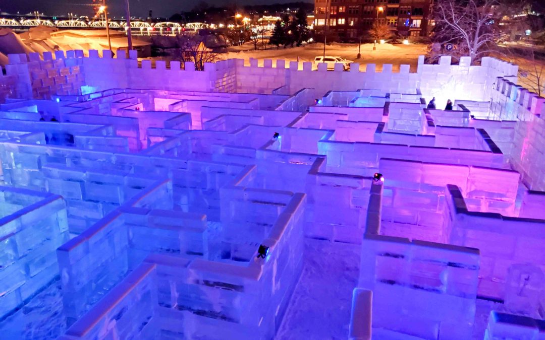 The Delightful Ice Palace Maze in Stillwater MN The Largest Ice Maze