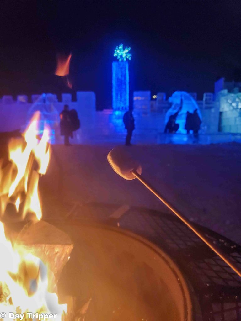 S'mores at the Ice Maze in Stillwater