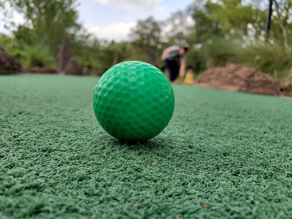 Mini Golf course golf ball