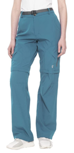 Convertible form fitting hiking pants.